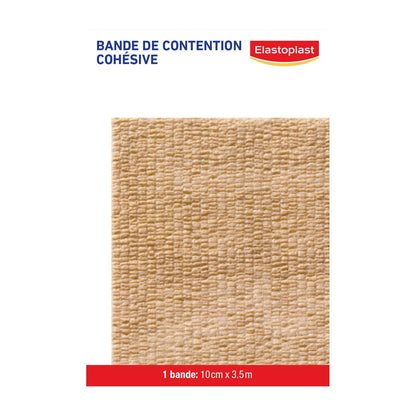 Bande Cohésive Couleur Chair Maintien des Pansements et Articulations Auto-qdhésive Sans Latex 10 cmx3,5 m ELASTOPLAST 