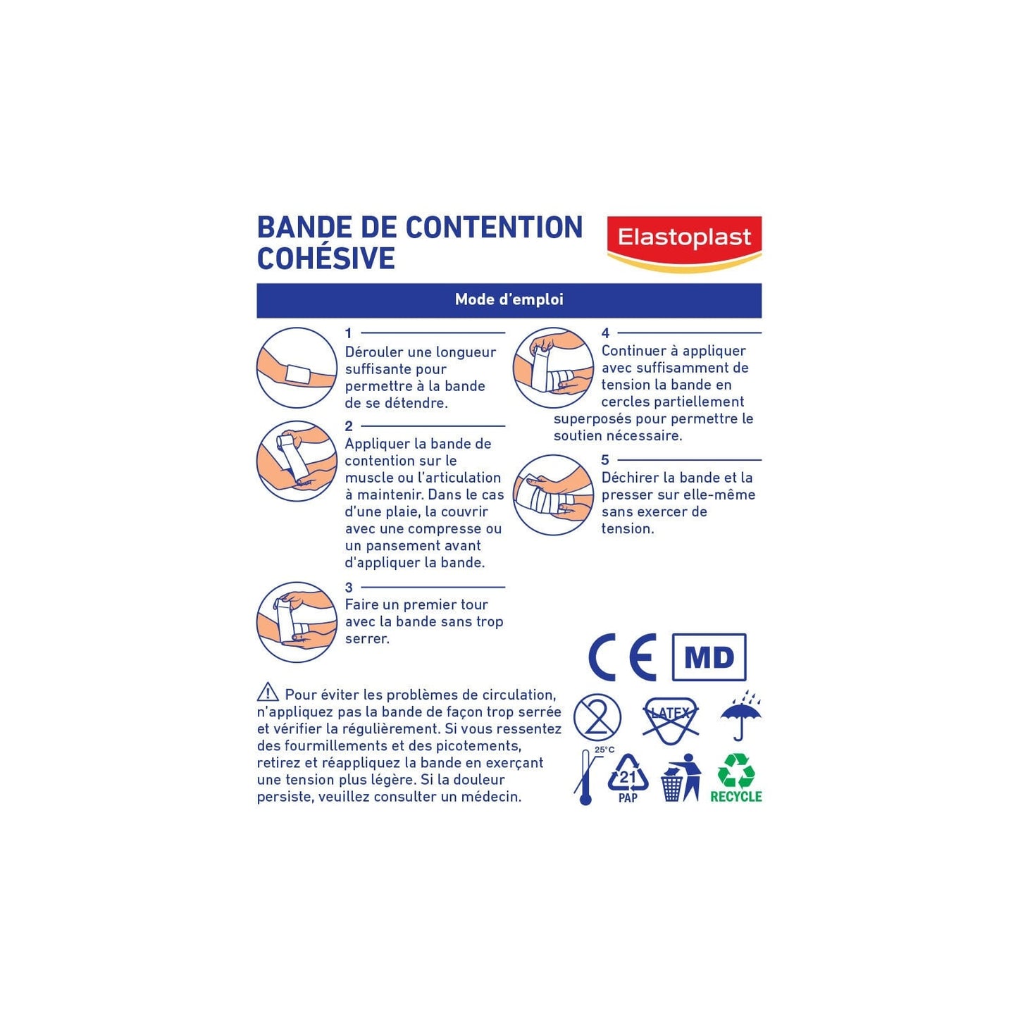 Bande Cohésive Flexible Auto-adhésive ELASTOPLAST 