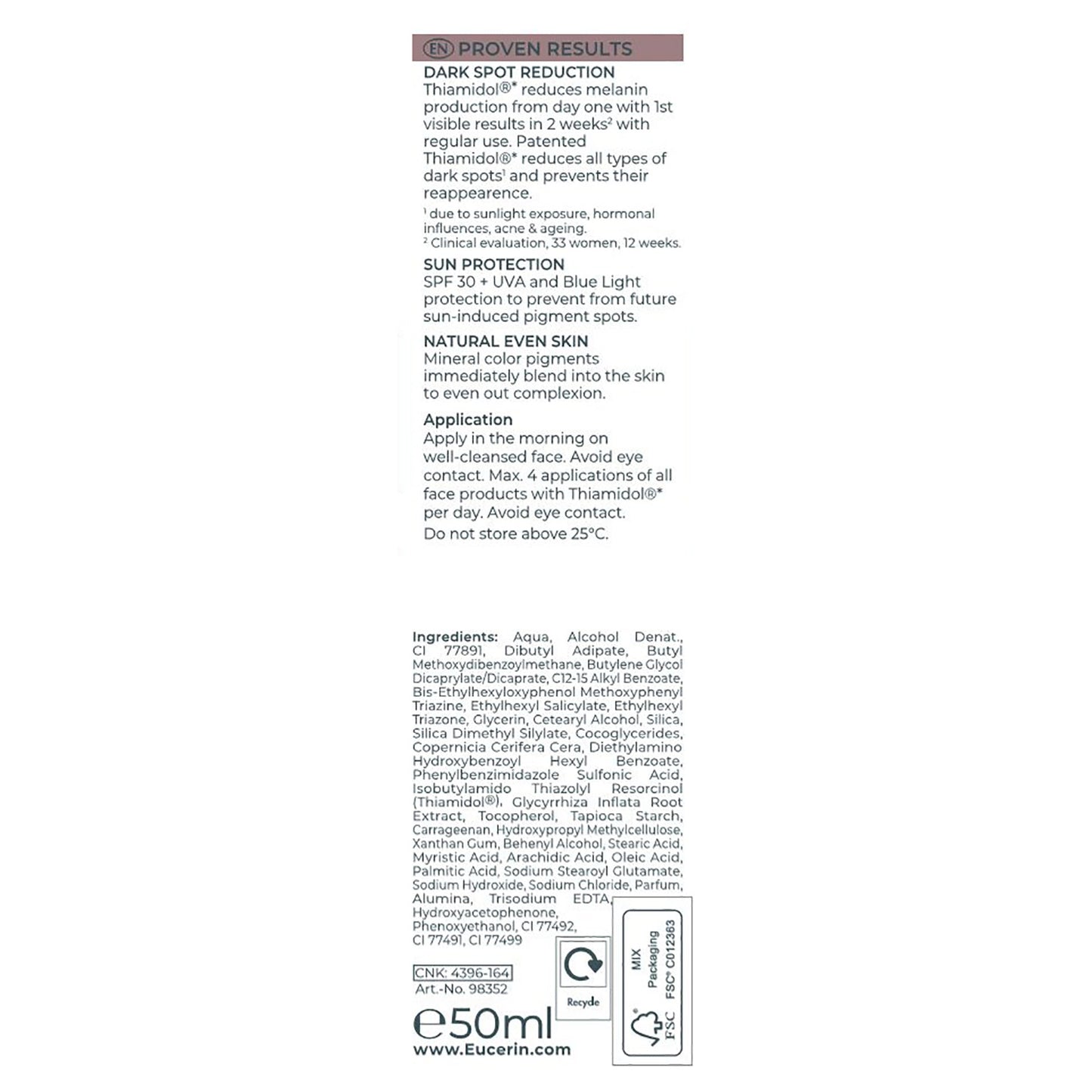 Crème Jour Anti-Pigment Teinté SPF30 EUCERIN