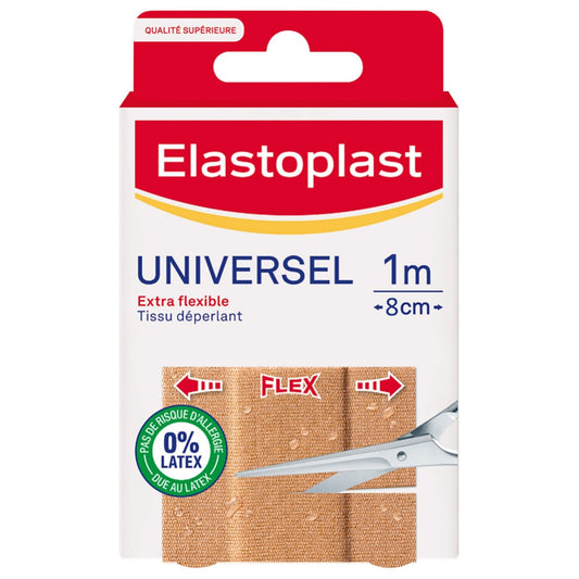 Pansements Flexible Adhésif Tissu Découpable 10 Bandes ELASTOPLAST la boîte de 1 bande de 1 m x 8 cm