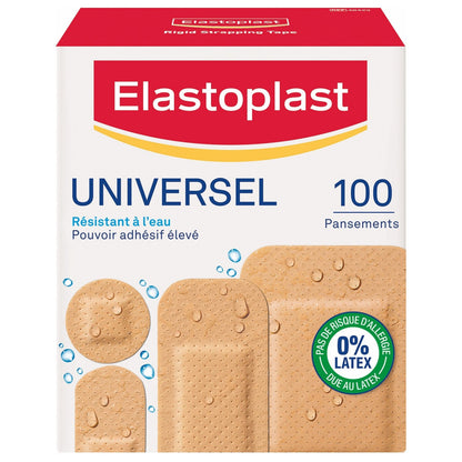 Pansements Résistant à l'Eau Protège et Couvre Les Petites Blessures Universel Sans Latex ELASTOPLAST 