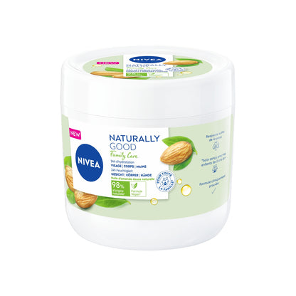 Crème Visage Corps Hydratation Family Care Naturally Good Huile d'Amande Douce NIVEA