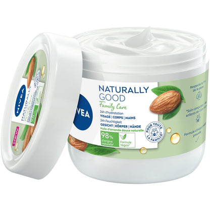 Crème Visage Corps Hydratation Family Care Naturally Good Huile d'Amande Douce NIVEA