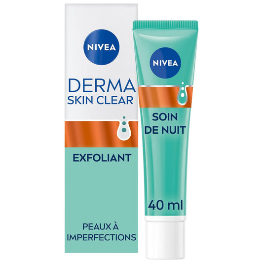 NIVEA Derma Night Exfoliating Facial Treatment for Blemish-Prone Skin