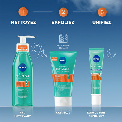NIVEA Derma Night Exfoliating Facial Treatment for Blemish-Prone Skin