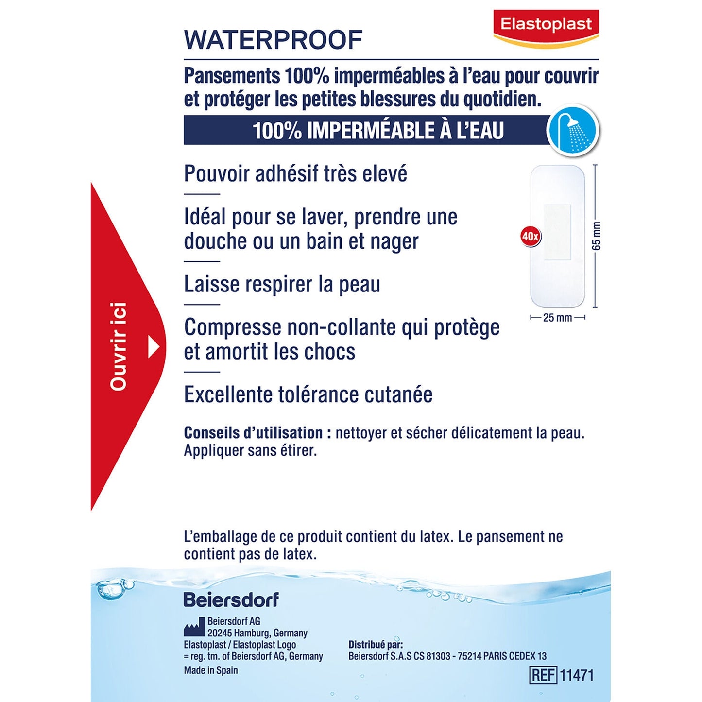 Pansements Aqua Protect Waterproof Protection Optimale ELASTOPLAST 