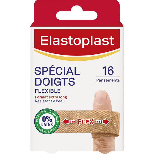 Pansements Spécial Doigts Flexible Résistant à l'Eau ELASTOPLAST la boîte de 16 pansements