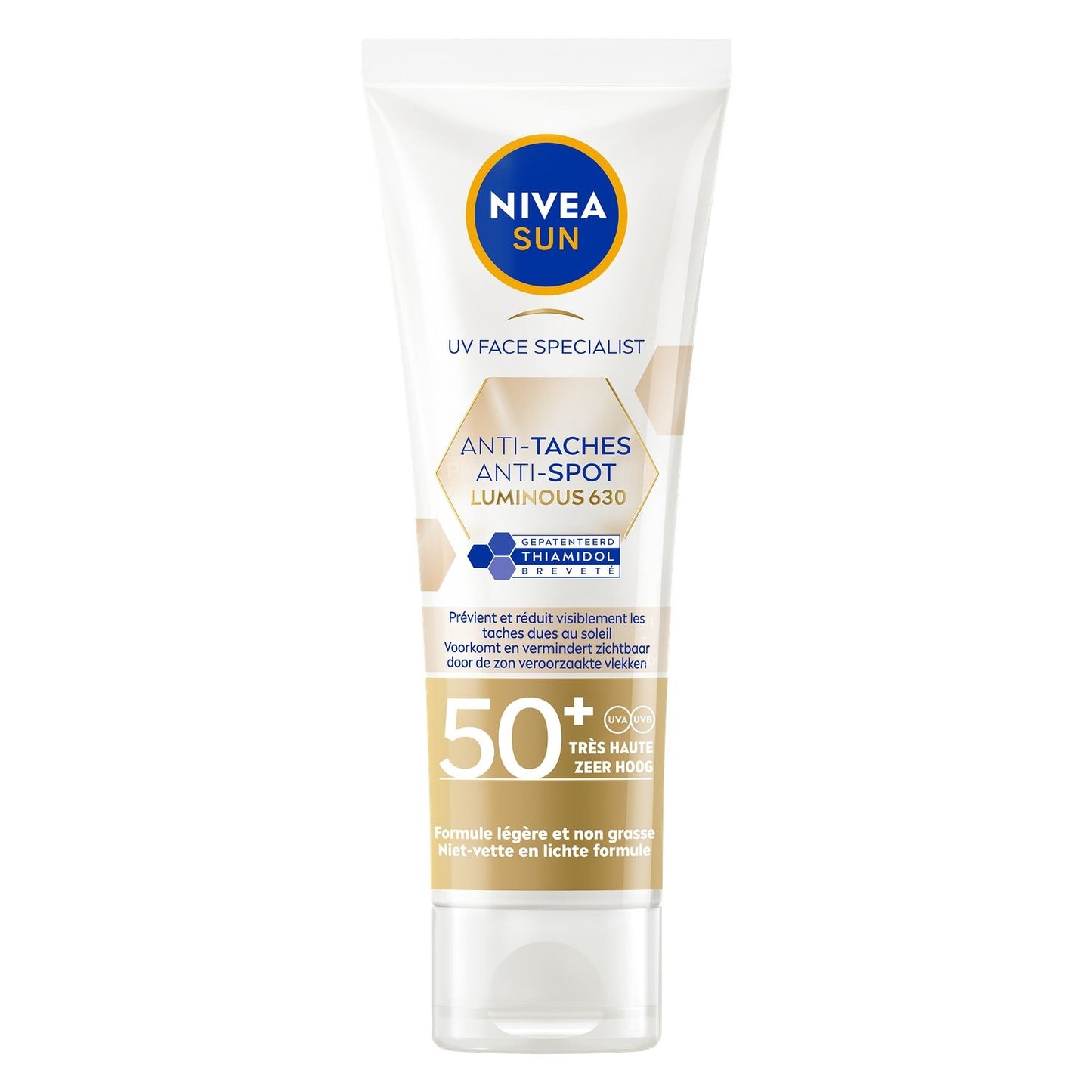 Crème Solaire Lait Visage Spf 50+ Anti-Tâches Luminous630 NIVEA Le tube de 40mL