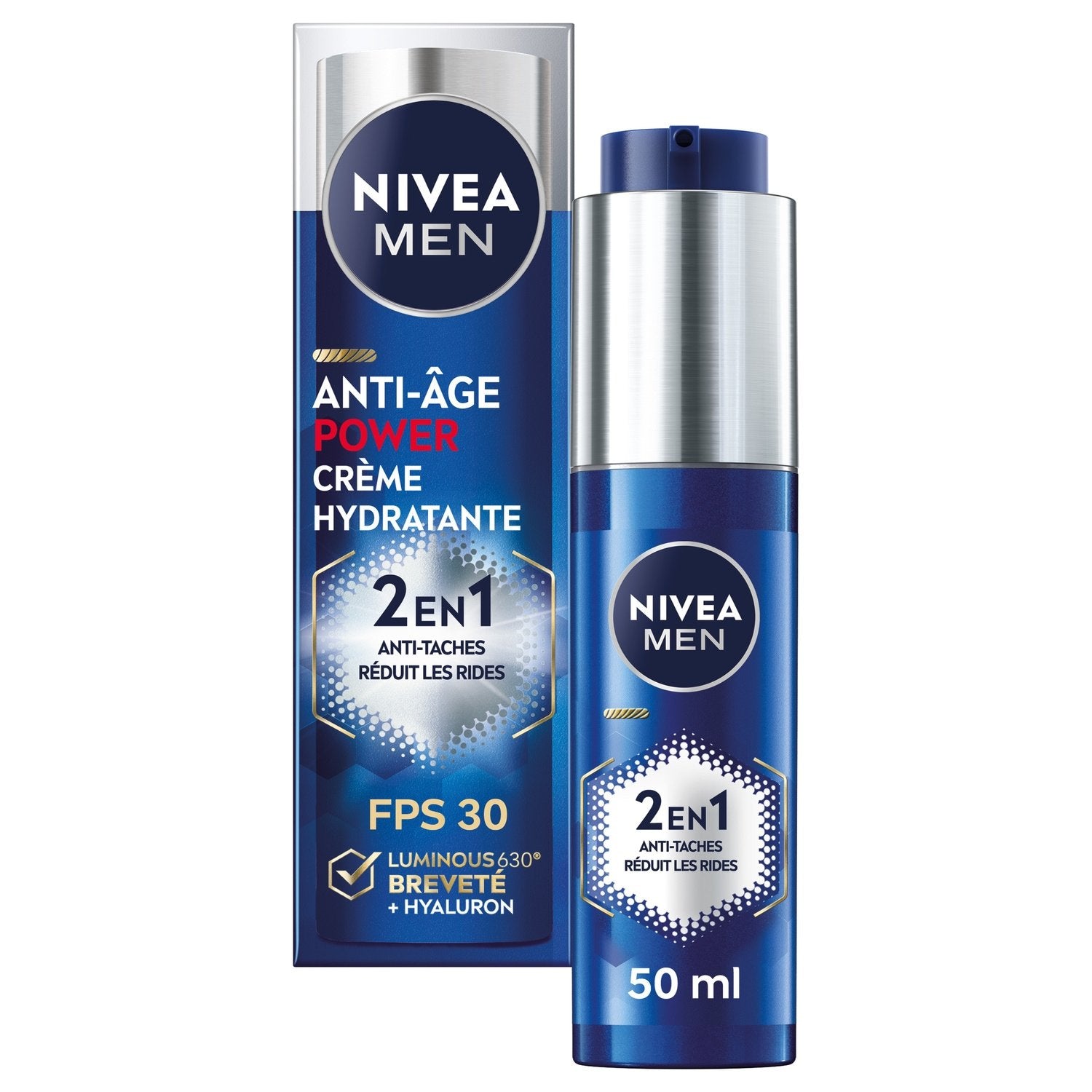 Crème Visage Homme Anti-Taches Anti-Âge NIVEA Le flacon de 50mL