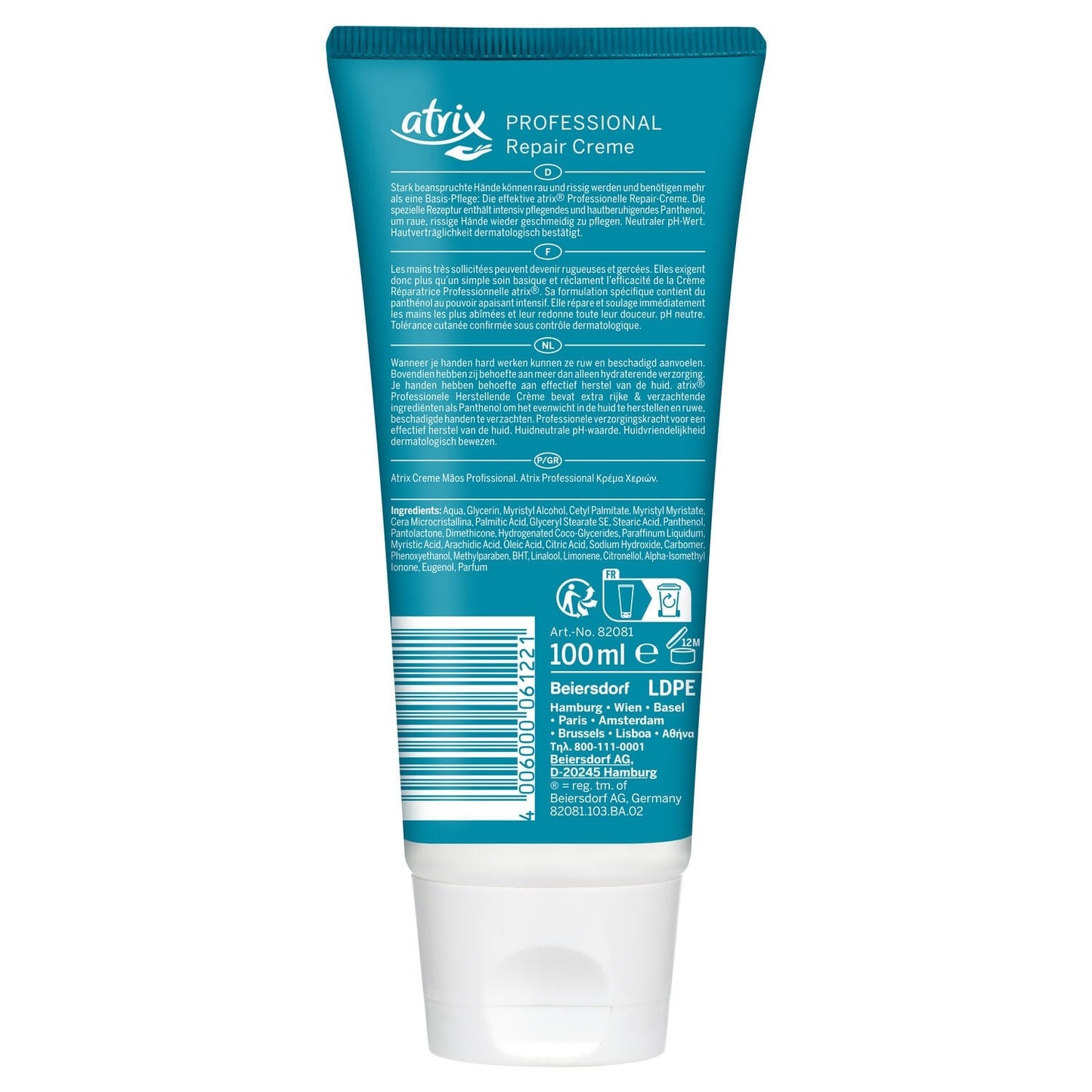 Crème Mains Réparatrice Protection Intense Camomille ATRIX 