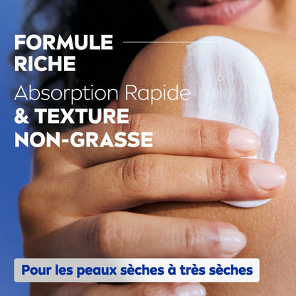 Lait Corps Peau Sèche et Très Sèche Hydratation 72h Huile d'Amande Douce NIVEA 
