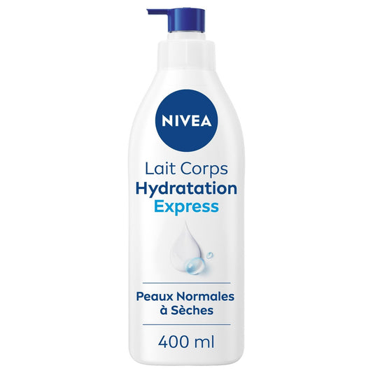 Lait Corps Peau Normale à Sèche Hydratation 72h Acide Hyaluronique et Minéraux Marins NIVEA le flacon de 250mL