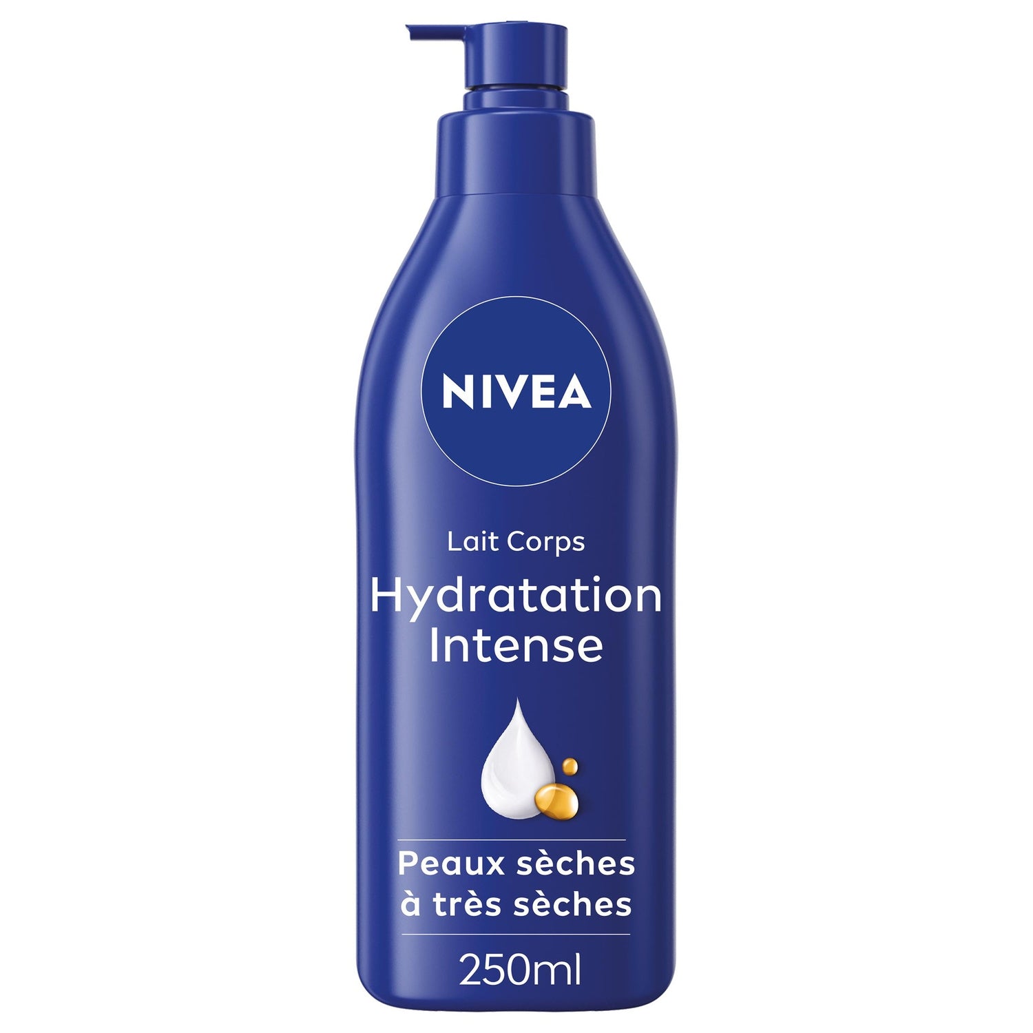 Lait Corps Peau Sèche à Très Sèche Hydratation 72h Huile d'Amande Douce et Acide Hyaluronique NIVEA 