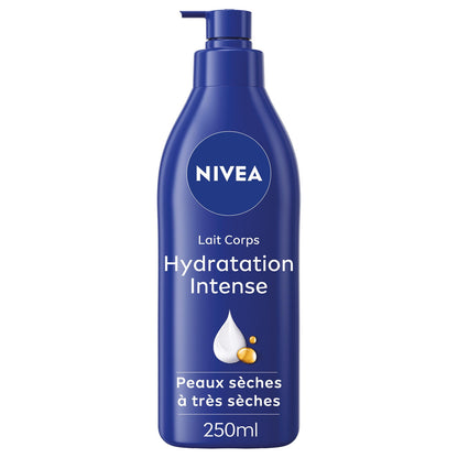 Lait Corps Peau Sèche à Très Sèche Hydratation 72h Huile d'Amande Douce et Acide Hyaluronique NIVEA 
