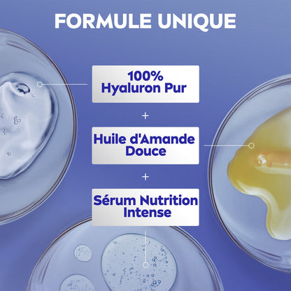 Lait Corps Peau Sèche à Très Sèche Hydratation 72h Huile d'Amande Douce et Acide Hyaluronique NIVEA 