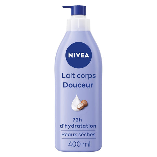 Crème Corps Lissant 72h au Beurre de Karité Peaux Sèches à Très Sèches NIVEA le flacon de 400mL