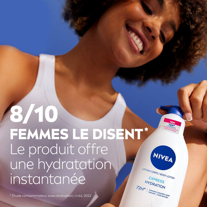 Lait Corps Express Hydratation 72h Acide Hyaluronique Minéraux Marins Sérum Nourrissant NIVEA 