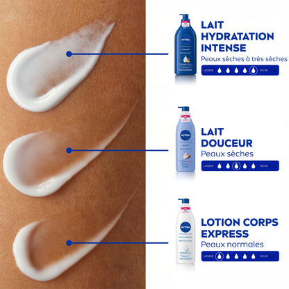 Lait Corps Express Hydratation 72h Acide Hyaluronique Minéraux Marins Sérum Nourrissant NIVEA 