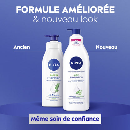Aloe Vera Feuchtigkeitsspendende Körperlotion für normale bis trockene Haut, 72 Stunden Feuchtigkeit, NIVEA