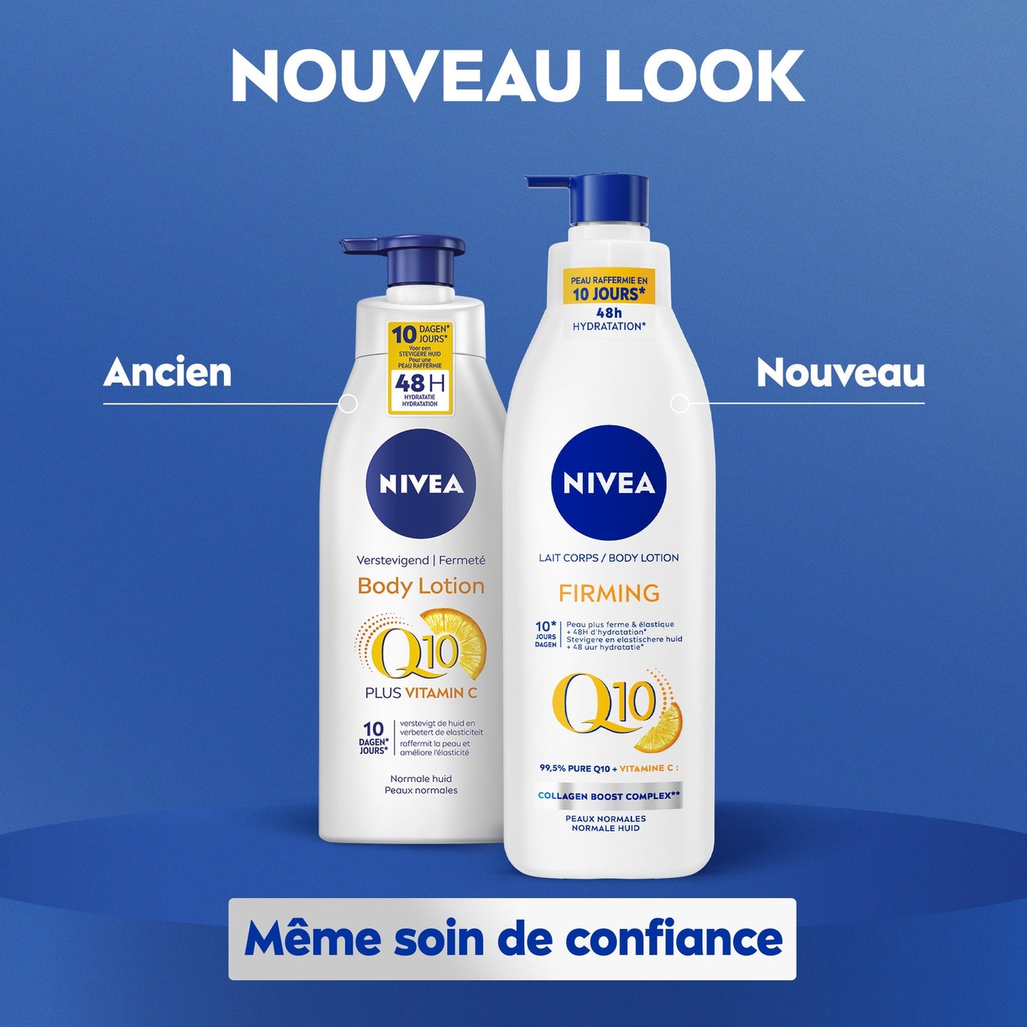 NIVEA 48h Feuchtigkeitsspendende Straffende Lotion Q10 Vitamin C Normale Haut
