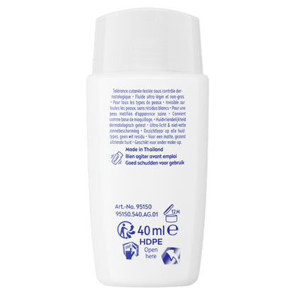 NIVEA Sonnenschutzfluid Gesicht LSF 50+, unsichtbar, nicht fettend, nicht klebend, Matteffekt, Sonne
