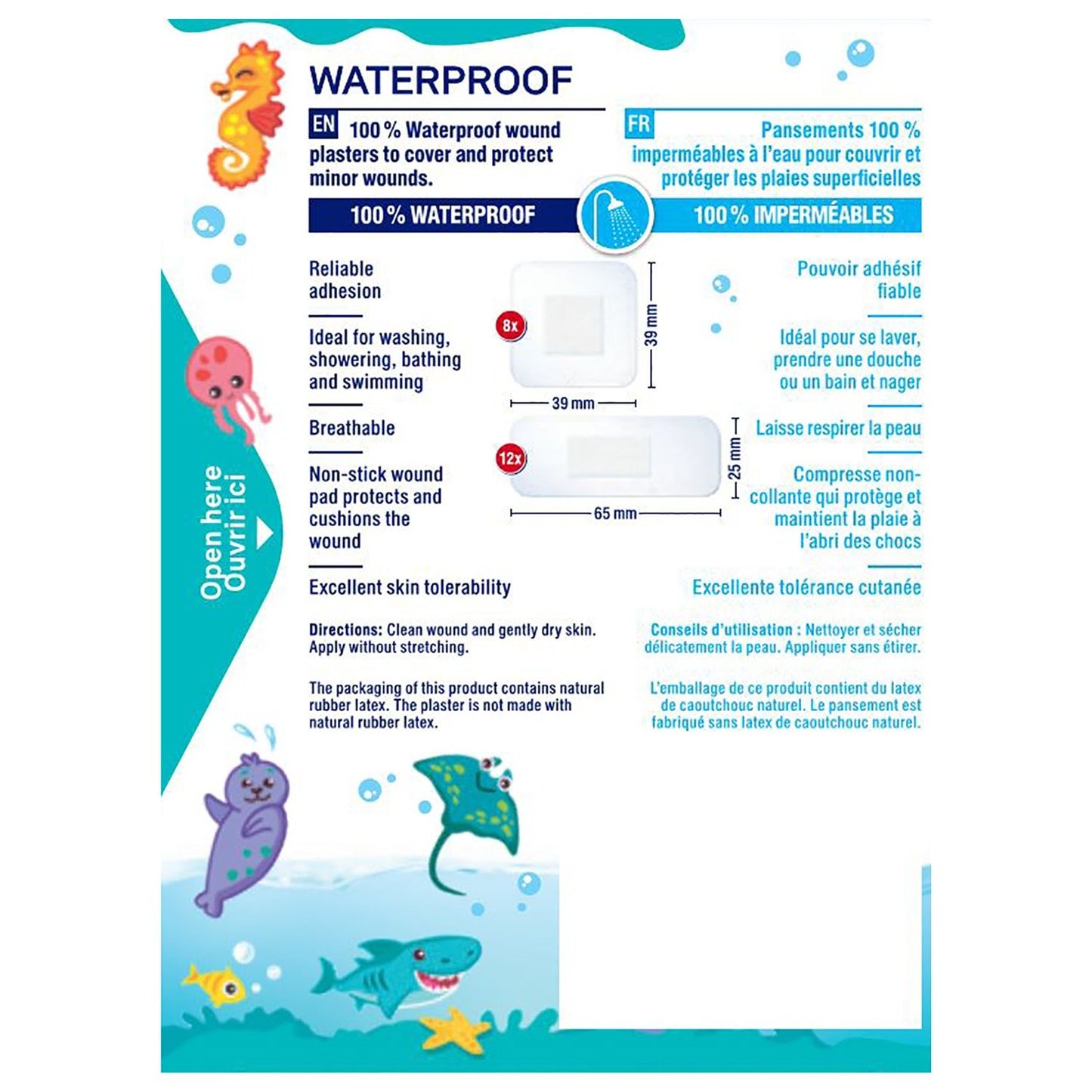 Pansements Waterproof Imperméable Kids Aqua Protect Arielle ELASTOPLAST