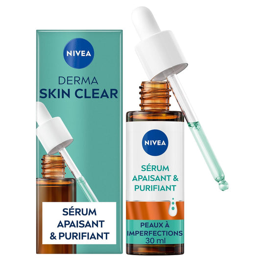 Soin Visage Derma Skin Clear à l'Acide Hyaluronique Pro Vitamine B5 Niacimide NIVEA le flacon de 30mL