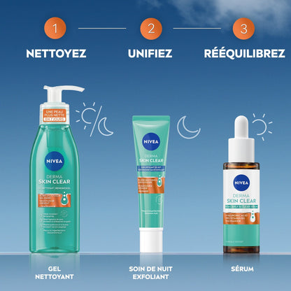 NIVEA Derma Skin Clear Gesichtsbehandlung mit Hyaluronsäure, Provitamin B5, Niacinamid