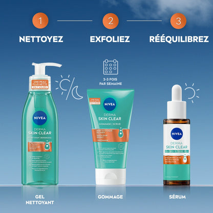 NIVEA Derma Skin Clear Gesichtsbehandlung mit Hyaluronsäure, Provitamin B5, Niacinamid