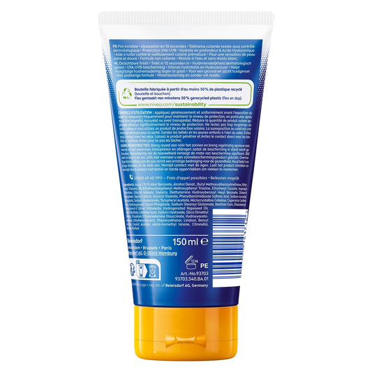 Sunscreen for Face and Body Spf 50+ Invisible Non-Greasy Water Resistant Protect and Hydrate Sun NIVEA