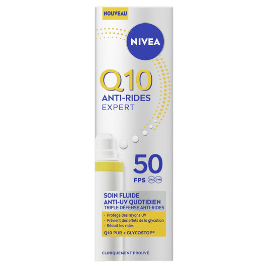 NIVEA GLYCOSTOP Q10 Daily Anti-UV Fluid Face Care SPF50