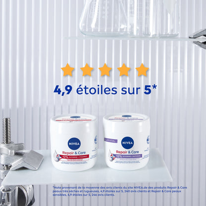 Crème Hydratante Visage Corps Mains Peaux Extra Sèches et Rugueuses Repair & Care NIVEA 