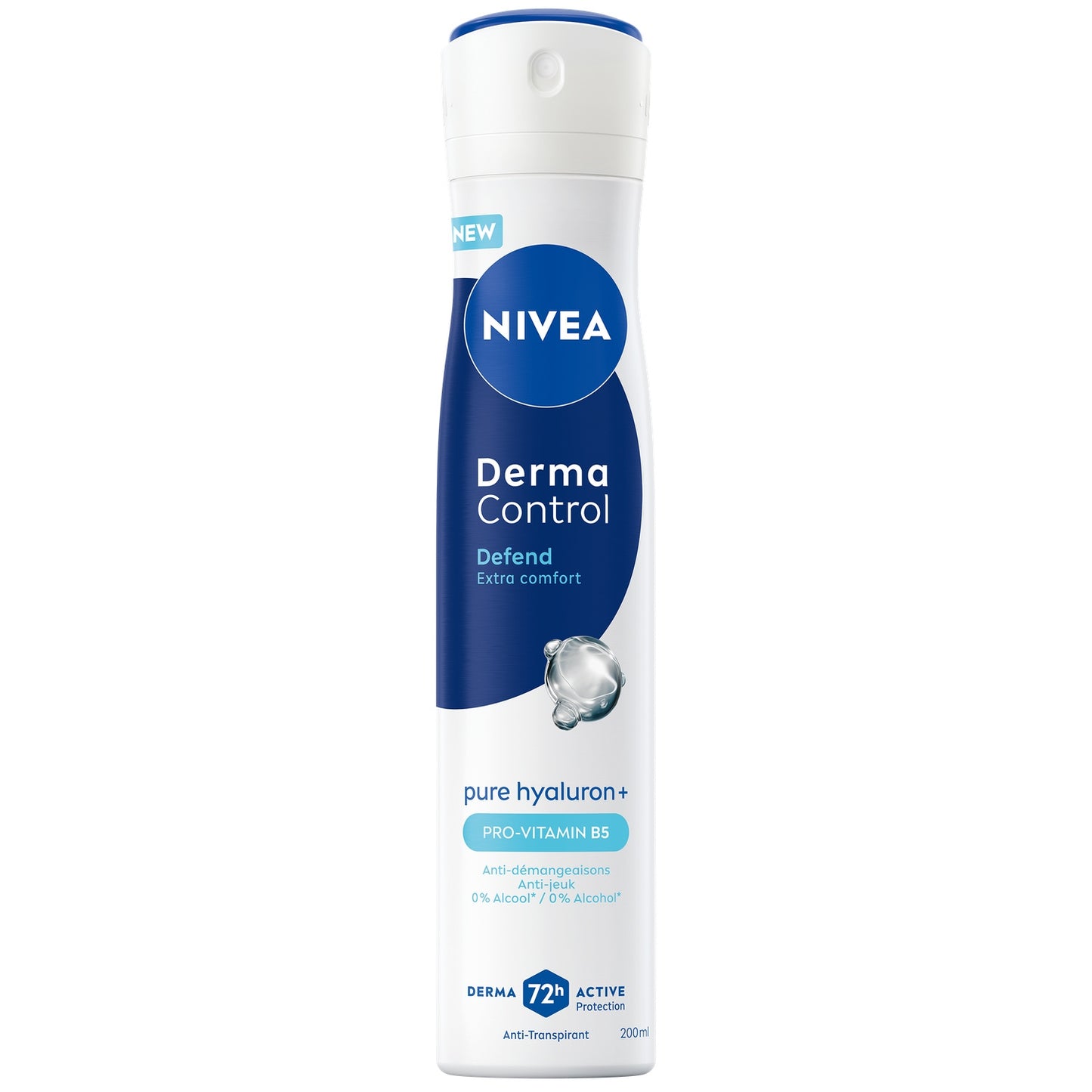 Déodorant Spray Anti-transpirant Efficacité 72h Derma Control Defend Extra Comfort Anti-démangeaisons 0% Alcool NIVEA 