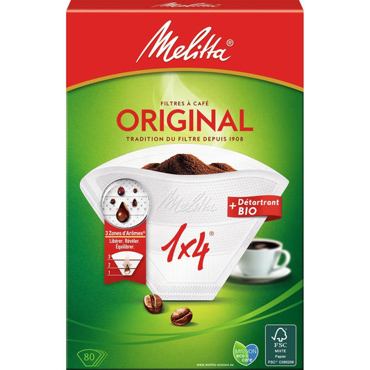 1x4 Coffee Filters + MELITTA Descaler