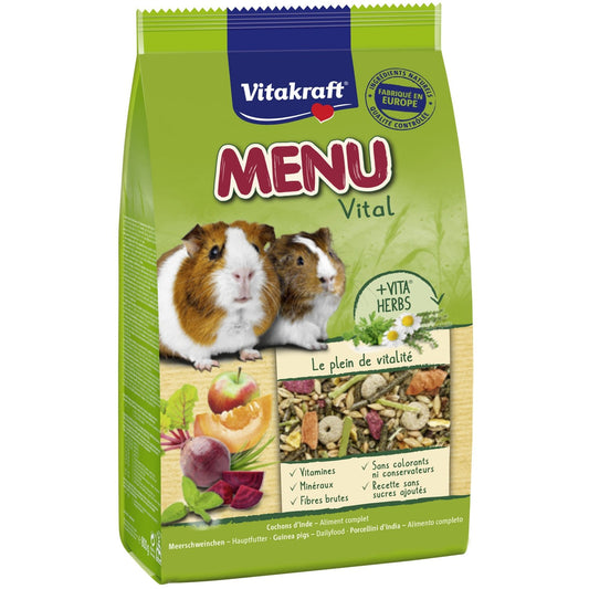 Aliment pour Cochon d'Inde Sans Sucre Ajouté Menu Vital VITAKRAFT