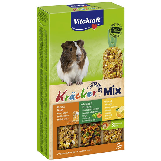 Aliment Baguette pour Cochon d'Inde Mixte Céréales Citron Légumes Miel Kracker VITAKRAFT