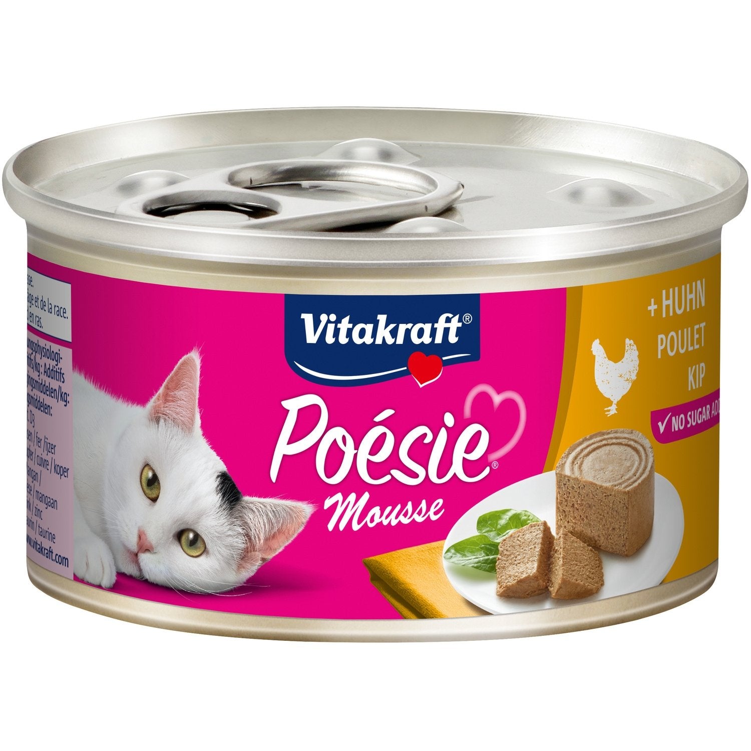 Pâtée pour Chat Adulte en Mousse Poulet Poésie VITAKRAFT la boite de 85g
