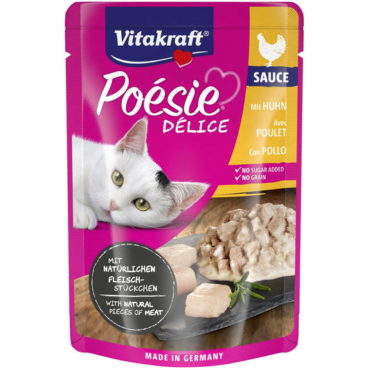 Aliment pour Chats Adulte Délice Filet de Poulet VITAKRAFT le sachet de 85g