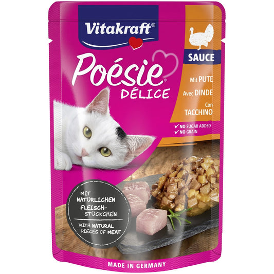 Aliment pour Chats Adulte Délice Dinde VITAKRAFT le sachet de 85g