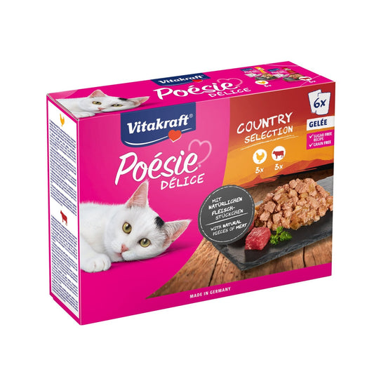 Pâtée pour Chat Adulte en Gelée à la Volaille & Bœuf VITAKRAFT