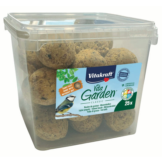 Boules de Graisse pour Oiseaux du Jardin Sans Filet Vita Garden Classic VITAKRAFT la boite de 25 boules