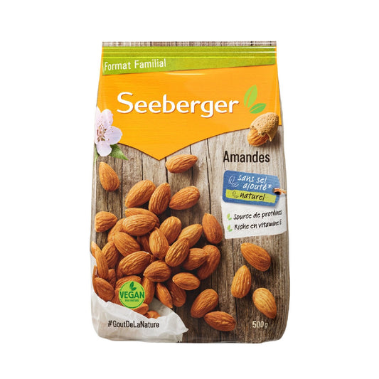 Amandes Décortiquées Natures SEEBERGER le sachet de 500g