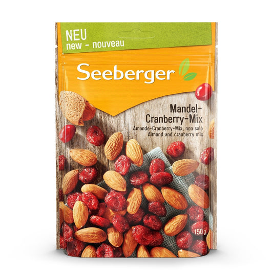 Amande Cramberry Mix Non Salé SEEBERGER le sachet de 150g