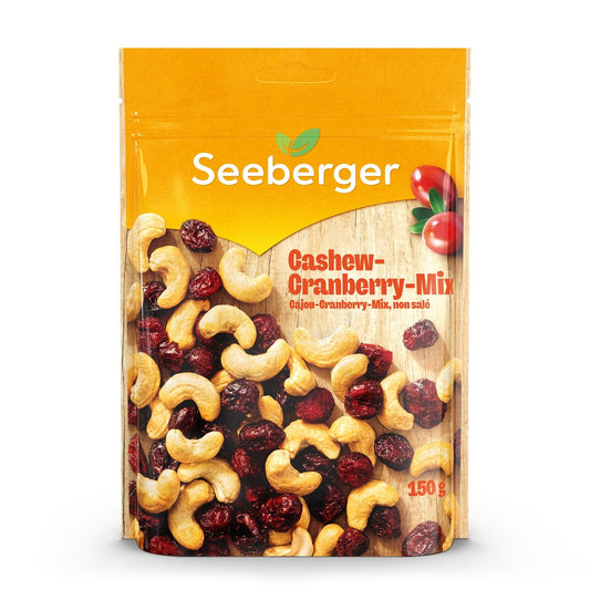 Fruits Secs Cranberry Noix de Cajou Non Salé SEEBERGER le sachet de 150g