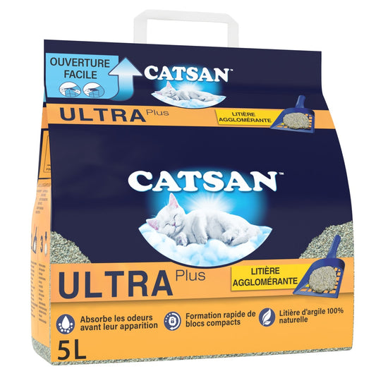 Litière Agglomérante Ultra Absorbante Plus CATSAN le sac de 5L