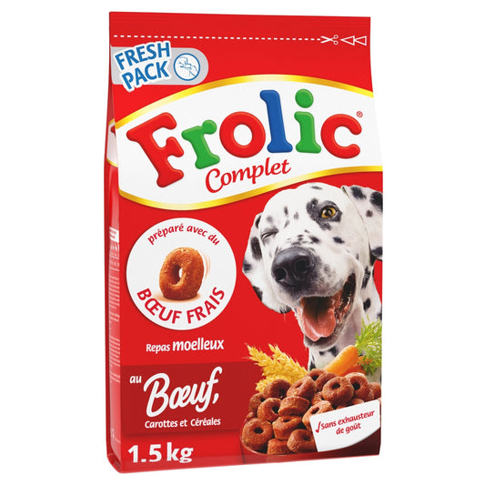 FROLIC Soft Dog Food with Beef, Carrots and Cereals