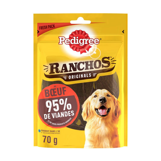 Friandises pour Chien Adulte Boeuf Ranchos Originals PEDIGREE le sachet de 70g