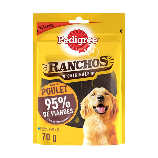 Friandises pour Chien Adulte Poulet Ranchos Originals PEDIGREE le sachet de 70g