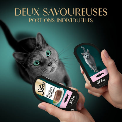 Pâtée pour Chat Adulte en Terrine Saumon Perfect Portions SHEBA