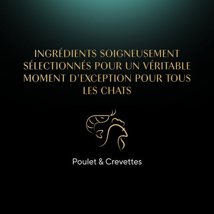 Pâtée pour Chat Adulte Filets Poulet Crevettes Poisson SHEBA